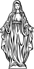 catholic image of the holy virgin mary