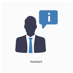 assistant and service icon concept