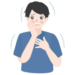 boy feeling scared