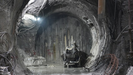 tunnel, excavation, subway, site, engineering, light, excavator, activity, frame, job, circle,...