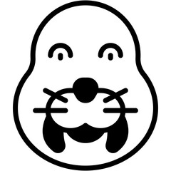 Vector Icon Walrus, Mammal, Animal, Wildlife, Animal Kingdom, Zoo