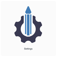 Settings and innovation icon concept