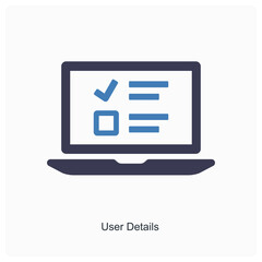 User detail and bio icon concept