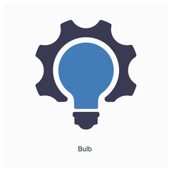 Bulb and innovation icon concept