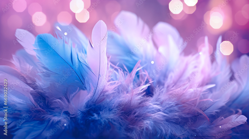 Canvas Prints beautiful purple feathers abstract background with shining bokeh