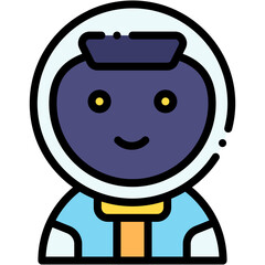 Vector Icon Astronaut, Sci-Fi, Profession, Avatar, User, Jobs