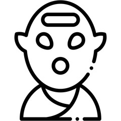 Vector Icon Alien, UFO, Monster, Fear, Terror, User