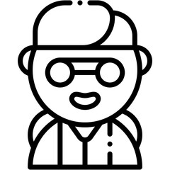Vector Icon Superhero, Futuristic, Hero, Boy, Superpower, User