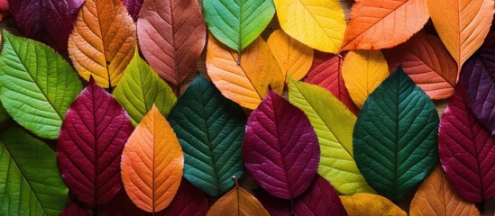 Vibrant leaves with diverse textures