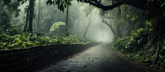 Green rainforest trail