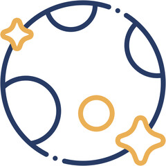 Vector Icon Full Moon, Moon, Night, Weather, Nature, Meteorology © iconiyo