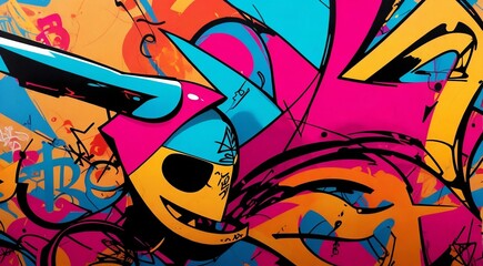 abstract hd colorful background, graffiti, full hd colored banner, ultra colors, colored wallpaper - obrazy, fototapety, plakaty