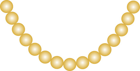Bead gold necklace PNG 202310281
