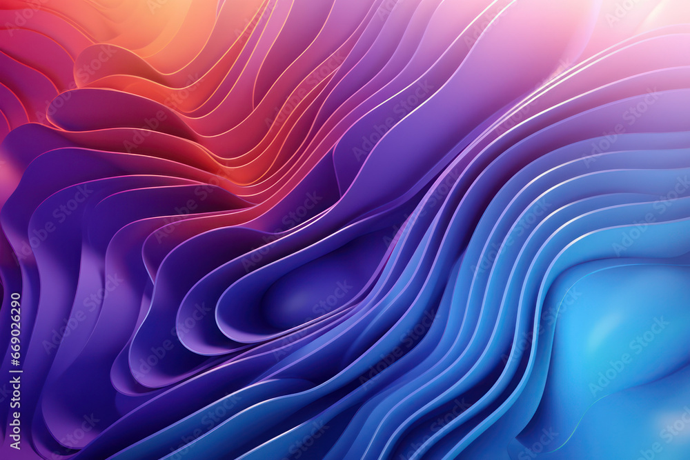 Aufkleber infinite horizons: abstract 3d render, a gateway to a world of unexplored geometries and textures