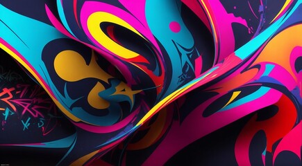 abstract hd colorful background, graffiti, full hd colored banner, ultra colors, colored wallpaper - obrazy, fototapety, plakaty