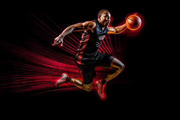 basketball player with ball,  basketball player in motion