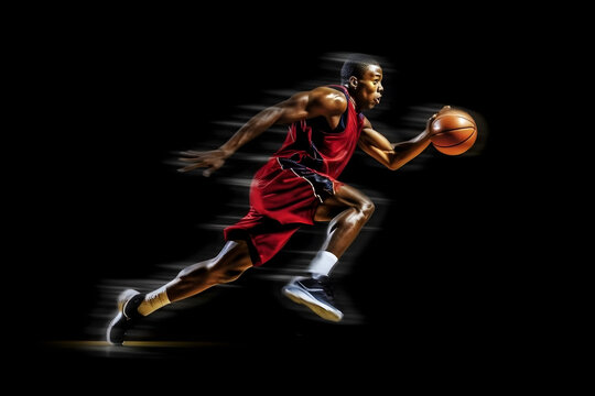 basketball player with ball,  basketball player in motion