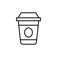 Paper Coffee Cup Icon Vector Design Template