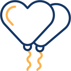Vector Icon Balloon, Love, Romantic, Heart, Valentine, Party