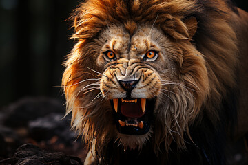 a fierce and dashing lion
