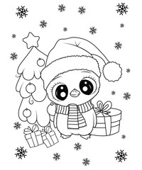 christmas coloring page for kids