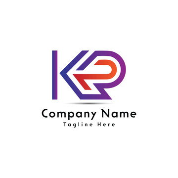 KRP letter initial creative logo design icon
