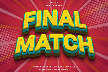 Final Match text style effect template editable