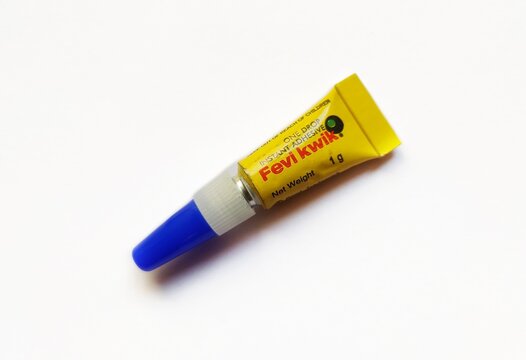 Guwahati, Assam, India - October 27, 2023 : One drop instant adhesive Fevi Kwik mini pack from Pidilite Industries Ltd. 