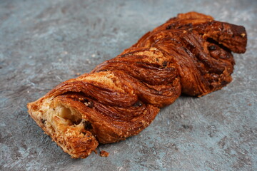 Homemade sweet desert pastry -  swirl bread (Babka).Brioche Bread