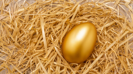 Naklejka na ściany i meble Let’s become the person who lays the golden, yellow egg that gives good luck. golden egg