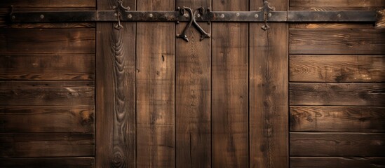 Antique wooden door against a wood backdrop