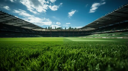 Fototapeta premium the ground in a green grass