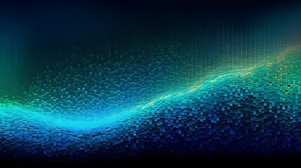 vibrant gradient background that transitions from deep blue at the top to teal at the bottom. superimpose a large stream or river, digital rain, azure, cyberpunk, big pipe, statistics and math. - obrazy, fototapety, plakaty