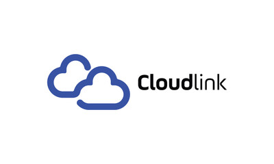 Cloud weather logo design blue white sky fly concept network connection cyberspace symbol global climate brand company idea