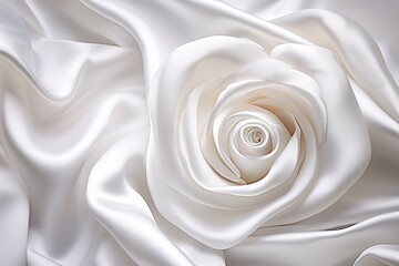 White Satin Background: A Close-Up View of Exquisite Elegance and Luxurious Vibes