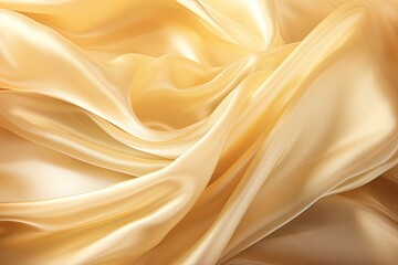 Fototapeta premium Golden Silk Satin Cloth: A Lush and Smooth Wedding Background