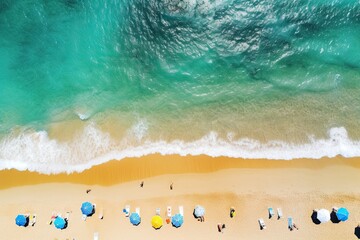 Obraz premium Aerial View of Beach: Ultimate Beach Summer Vacation Visual