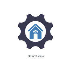 smart home and control icon concept
