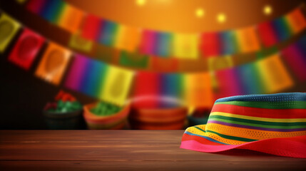 Cinco de Mayo holiday with copy space for text