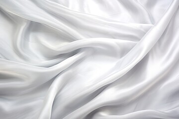 Beautiful Soft Blur Pattern on White Silver Fabric Silk: Captivating Panorama Background
