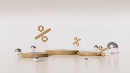 wooden podium for product display empty stage display stand studio background 3d rendering