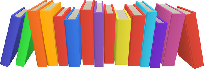 Row of Books Illustration