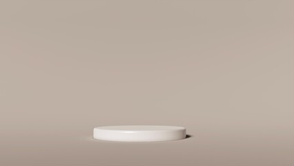 white podium for product display empty stage display stand studio background 3d render