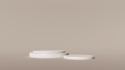white podium for product display empty stage display stand studio background 3d render