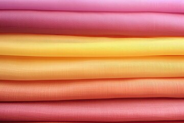 Chiffon Colorplay: Pink and Yellow Fabric Textures for Backgrounds - Vibrant Textured Images for Creative Projects