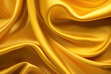 Golden Gaze: Satin Fabric Draping in Golden Yellow Hue - Mesmerizing Visuals of Luxurious Golden Drapery