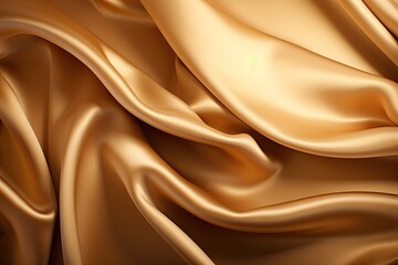 Fototapeta premium Golden Gala: Sepia Tones of Smooth Silk or Satin Luxury Cloth