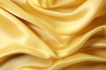 Golden Glamour: Yellow Hue Shiny Draping Satin Fabric - Stunning Visuals for Luxury and Elegance