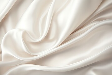 Ivory Illumination: White Satin Fabric for Wedding Backgrounds