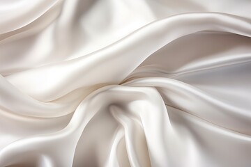 Obraz premium Ivory Illusion: Close-Up of White Satin - Perfect for Sophisticated Backgrounds